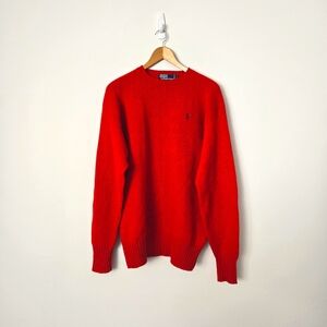 Polo by Ralph Lauren Red Crewneck Sweater